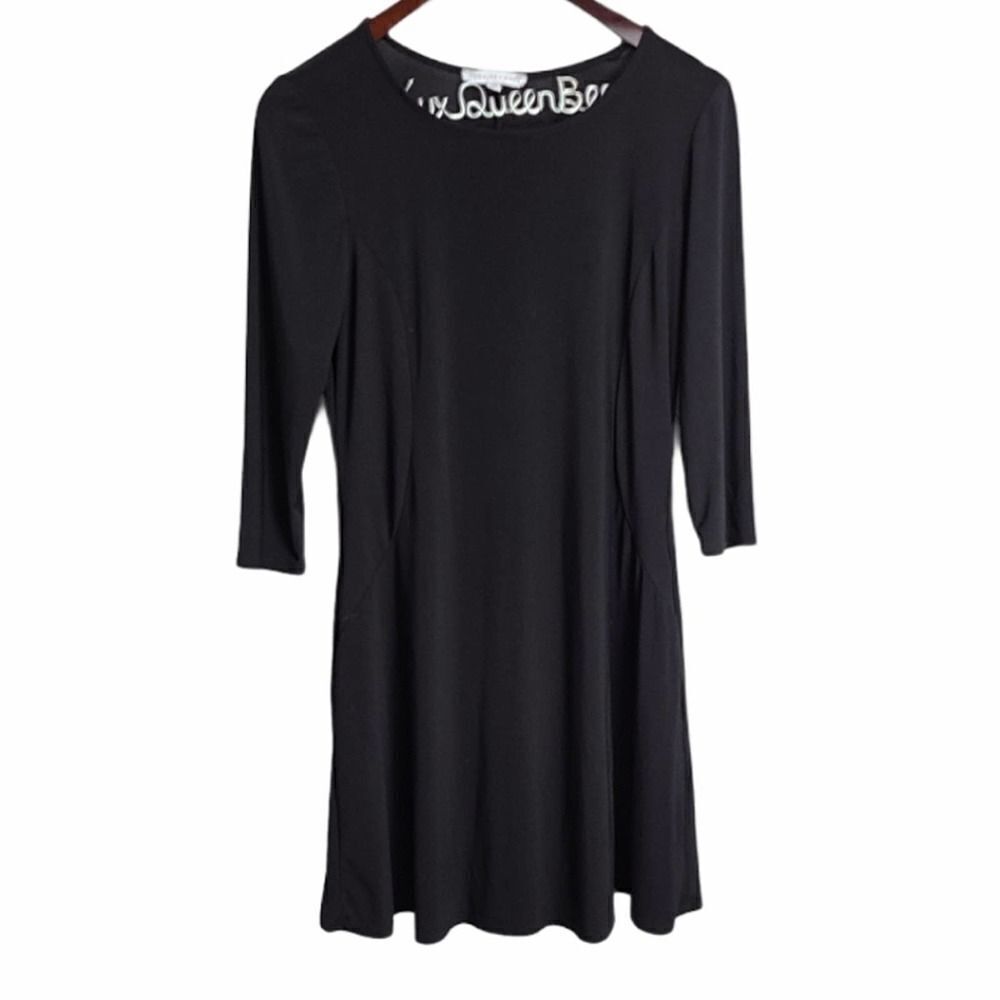 Annalee+Hope Black 3/4 Sleeve Midi Dress Size M‎